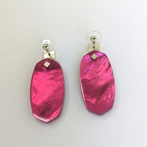 Kendra Scott Aragon Unframed Gold Drop Swing Earrings Berry Illusion - Picture 5 of 13